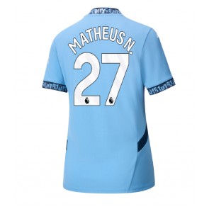 Manchester City Matheus Nunes #27 Dámské Domácí Dres 2024-25 Krátký Rukáv